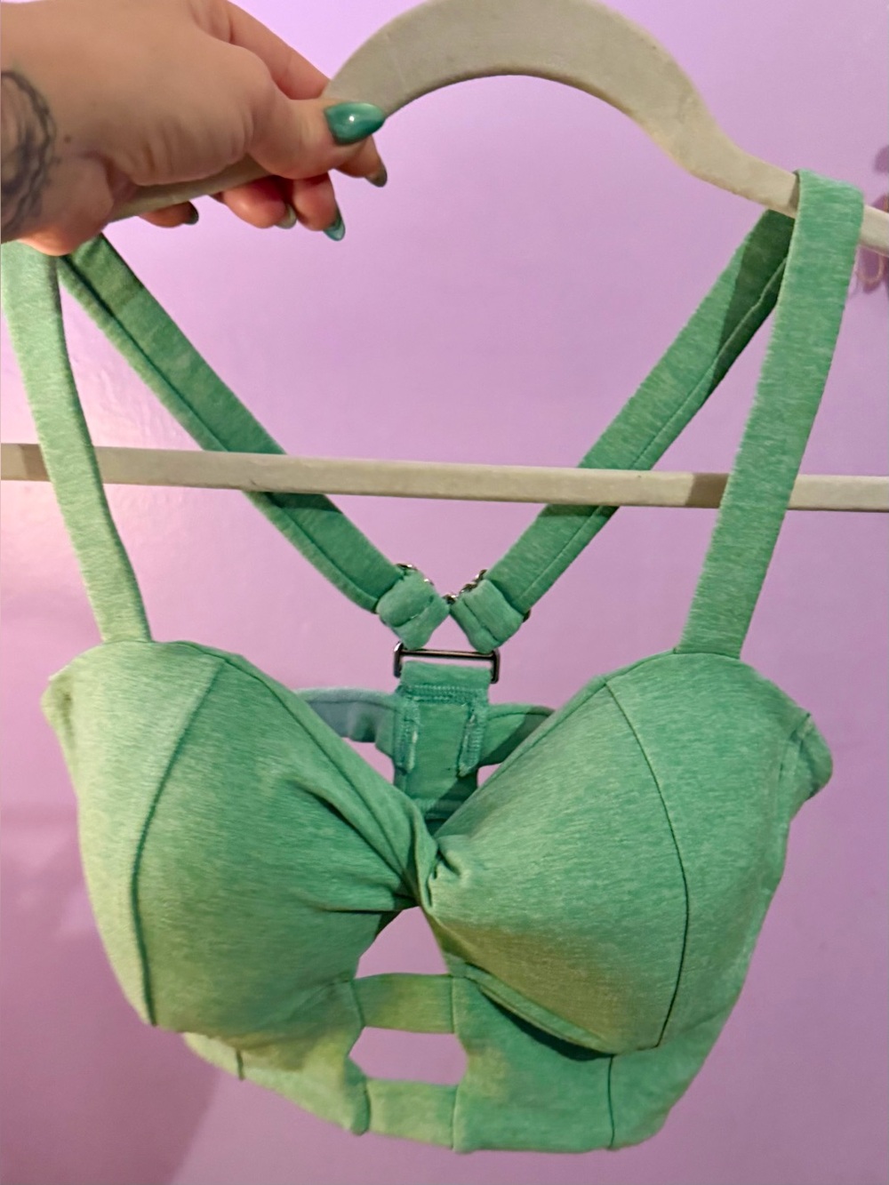 Bombshell Green Sports Bra Med